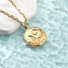 304 Stainless Steel Constellation Pendant Necklaces NJEW-K392-01G-03-3