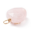 Natural Rose Quartz Pendants PALLOY-JF01491-3