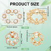 4Pcs 2 Styles Flower/Oval Alloy Rhinestone Detachable Shoe Buckle Clips FIND-FG0003-15-2