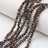 Electroplate Transparent Glass Beads Strands EGLA-A034-T4mm-P16-1