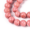 Dyed Synthetic Fossil Beads Strands G-T139-8mm-66D-4