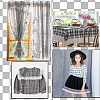 Tartan Polyester Pleated Lace Ribbon OCOR-WH0100-23-6