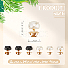 48Pcs 2 Colors Pearl Button Pins for Jeans BUTT-FG0001-38-2