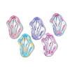 10Pcs 5 Colors Tartan Pattern Epoxy Resin Snap Hair Clip PHAR-P009-01J-2