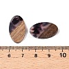 Transparent Resin and Walnut Wood Pendants RESI-T057-03B-3