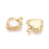 Natural White Shell Pendants KK-N287-01G-2