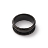 201 Stainless Steel Grooved Finger Ring Settings STAS-TAC0001-10A-B-3