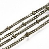 Brass Coated Iron Curb Chain Necklace Making X-MAK-T006-01AB-3