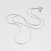 Anti-Tarnish Rhodium Plated 925 Sterling Silver Coreana Chain Necklaces STER-M086-17A-2