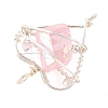 Electroplated Natural Quartz Copper Wire Wrapped Pendants PALLOY-TA00429-03-2
