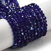 Electroplate Transparent Glass Beads Strands LS-EGLA-A035-T4mm-L06-1