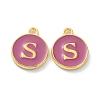Golden Plated Alloy Enamel Charms ENAM-XCP0001-13S-1