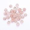 Long-Lasting Plated Brass Fancy Bead Caps KK-F711-01RG-1