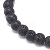 2Pcs Natural Lava Rock Stretch Bracelets Set BJEW-JB08673-01-7