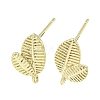 Left and Right Brass Stur Earring Findings KK-R154-08G-1