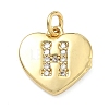 Brass Micro Pave Clear Cubic Zirconia Pendants KK-D229-01G-08-1