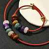 Rondelle Chakra Natural Gemstone Beads Bracelets & Necklaces Sets G-P561-01G-04-2