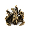 Brass Nine-tail Fox Animal Miniature Figurines Statues for Home Office Desktop Ornament KK-S335-04AB-D-1