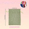 10Pcs 10 Colors Rectangle Burlap Packing Pouches ABAG-SP0001-50-2