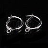 Anti-Tarnish Rhodium Plated 925 Sterling Silver Leverback Earring Findings X-STER-I017-087P-4