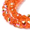 AB Color Plated Transparent Electroplate Beads Strands EGLA-H104-06A-3