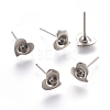 Tarnish Resistant 304 Stainless Steel Ear Stud Components X-STAS-G187-06P-1