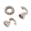 Brass Micro Pave Clear Cubic Zirconia Fold Over Clasps KK-U059-55P-2