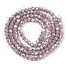 Opaque Solid Color Electroplate Glass Beads Strands LS-EGLA-A039-P2mm-B13-3