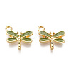 Light Gold Plated Alloy Charms X-ENAM-T009-02C-2