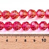 Baking Paint Transparent Glass Beads Strands DGLA-A035-T10mm-A02-5