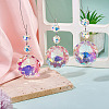 3Pcs Round Glass Suncatchers for Outdoor Garden Hanging Decoration HJEW-TADJ0001-02-6