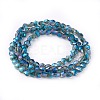 Electroplate Glass Beads Strands EGLA-F143-FR01-2