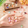 28Pcs 14 Colors Leaf Shape Handmade Lampwork Pendants PALLOY-TA00160-6