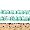 Anti-Tarnish Electroplate Rondelle Glass Beads Strands EGLA-T021-8mm-17-04-2