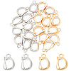 ARRICRAFT 20Pcs 2 Colors Rack Plating Brass Fold Over Clasps KK-AR0003-92-1