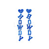 Word HOWDY Acrylic Dangle Stud Earrings FS-WGBB6AA-05-1
