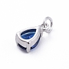 Brass Micro Pave Cubic Zirconia Pendants ZIRC-E164-64P-B-2