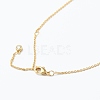 Brass Micro Pave Clear Cubic Zirconia Pendant Necklaces NJEW-J059-01B-4