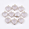 Electroplate Natural Quartz Crystal Pendants X-G-T112-03I-1