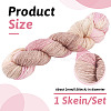 1 Skein 80% Wool 20% Acrylic Fiber Rainbow Segment Dyed Yarn OCOR-TA0003-02A-4