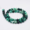 Natural Striped Agate/Banded Agate Bead Strands G-K155-B-8mm-07-2