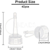 BENECREAT 40Pcs PP Plastic Bottle Replacement Caps KY-BC0001-22-2