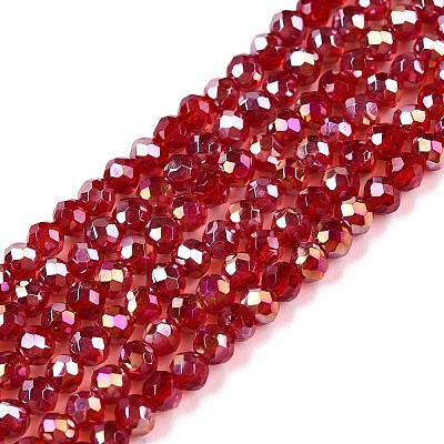 Electroplate Glass Beads Strands EGLA-A044-T2mm-B01-1