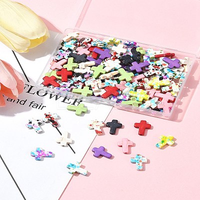 120Pcs 13 Colors Dyed Synthetic Turquoise Beads Sets G-FS0005-84-1