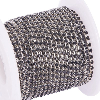 Brass Rhinestone Strass Chains CHC-R125-S6-08S-1