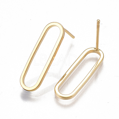 Brass Stud Earrings KK-T038-484A-1