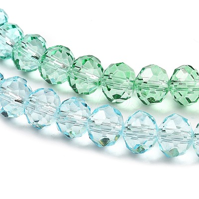 Transparent Painted Glass Beads Strands DGLA-A034-T8mm-A16-1