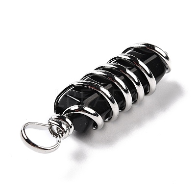 Natural Obsidian Big Pointed Pendants G-I322-05P-01-1