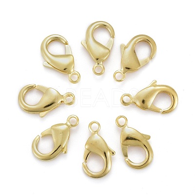 Brass Lobster Claw Clasps X-KK-903-G-NF-1