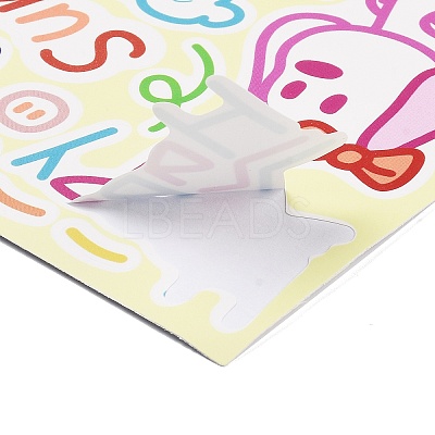 8Pcs PVC Self-Adhesive Stickers STIC-L001-03-1